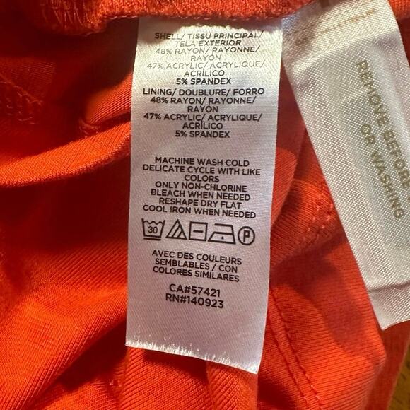 Lou & Grey Women's Red Sleeveless Midi Summer Dress Size L - Picture 4 of 8